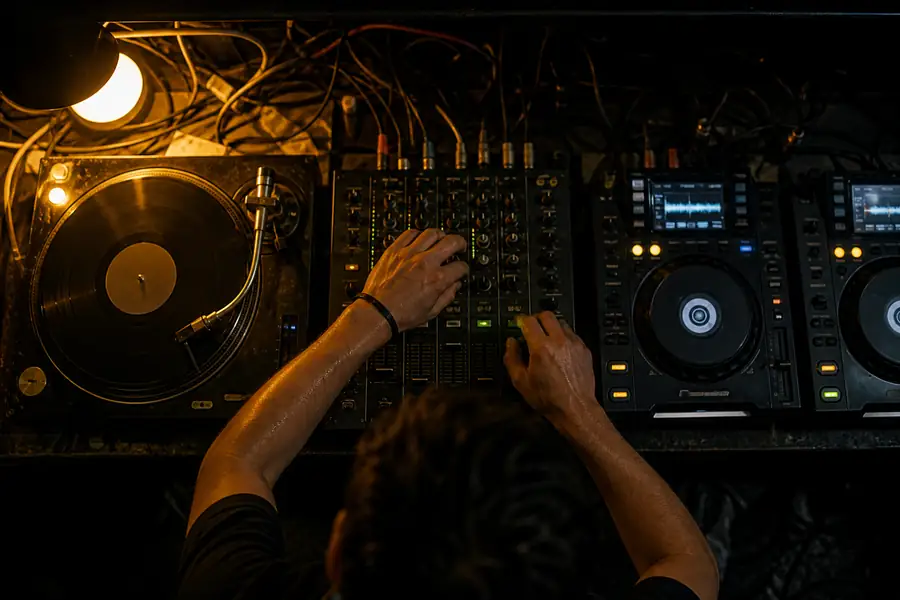 DJ pult közelről